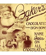 Baker&#39;s Chocolates Santa Claus 1897 Advertisement Victorian Dessert ADBN... - $545.74 MXN