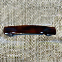 Vintage 3&quot; Faux Tortoise Shell Barrette Hair Clip Made In France - £12.62 GBP