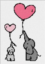 Pepita Needlepoint Canvas: Elephants with Balloons, 7&quot; x 10&quot; - £39.39 GBP