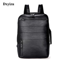 New Male Fashion Casual Bag Men Women Waterproof Backpack for Travel Quality PU  - £37.65 GBP