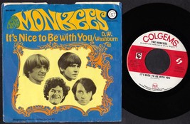 Monkees 45 RPM &amp; PS It&#39;s Nice to Be with You / D.W. Washburn Colgems 66-1023 - £9.79 GBP