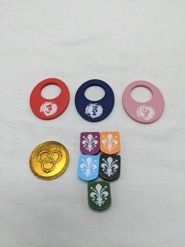 Lot Of (9) Board Game Promo Tokens And Semper Coin - $13.86