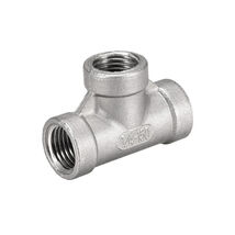 5 Pcs, 1/4" 150 Female NPT Tee Cast 304 Stainless Steel Pipe Fitting - $27.88