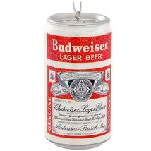 Vintage Budweiser Beer Can Christmas Ornament Bud Lager Decoration New - $15.95