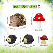 13 Pieces Miniature Fairy Garden Accessories Resin Mini Hedgehogs and Mushroom G - £17.92 GBP