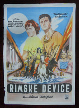 1961 Amazons of Rome Original Movie Poster Italian Vittorio Cottafavi Serbian - £67.42 GBP
