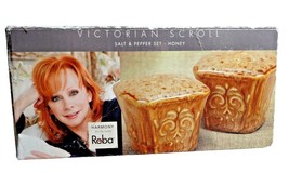 Reba Harmony Victorian Scroll Honey Salt Pepper Shakers Embossed Scroll ... - $18.07
