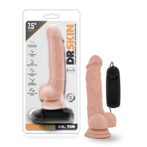 Dr. Skin Dr. Tim 7.5&quot; Vibrating Cock With Suction Cup Vanilla - $668.81 MXN