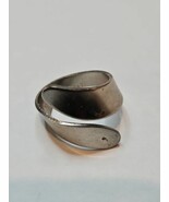 Vintage Abstract Minimalist Swirl Design Ring, Silver Tone, Size 9.5 - $14.99