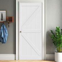 24&quot; x 84&quot; &quot;K&quot; Style Wood Primed Standard Door Slab, DIY Unfinished Solid... - £165.53 GBP