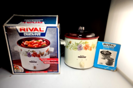 Rival USA Model 3100PS 3-1/2 Quart Slow Cooker Crock Pot -Floral, New Open Box ! - £38.95 GBP