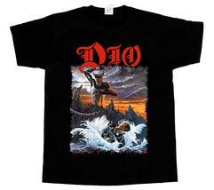 DIO HOLY DIVER Black Cotton T-Shirt - $9.99+