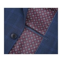 Men RENOIR suit Solid 2Button Business Formal Slim Fit 292-6 Window Pane Plaid image 7