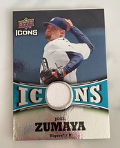2009 Upper Deck Icons Joel Zumaya #IC-JZ  Baseball Card Jersey - £7.87 GBP