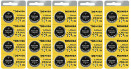 20 x New Toshiba CR2450 3 Volt Lithium Coin Battery Free Shipping With Tracking - £36.76 GBP