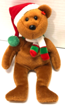 Ty 2008 Brown Bear Holiday Teddy Beanie Baby Plush - $94.23 MXN