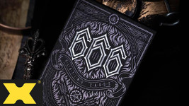 666 Skeletal Silver Playing Cards by Riffle Shuffle/PunkMagic - £15.67 GBP