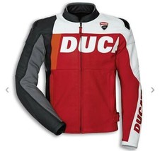 Ducati Corse Red Motorcycle/MOTORBIKE Leather Jacket Ce Approved - £134.03 GBP