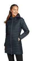 New Eddie Bauer Women&#39;s Microlight Traveler 650 Fill Down Parka Storm Large - £118.67 GBP