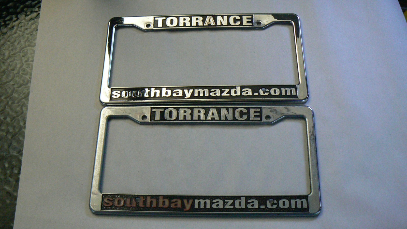 Pair of 2X  Torrance South Bay Mazda License Plate Frame Dealership Plastic - $26.84