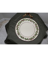 Gerald Henn Roseville Christmas Holly Spongeware 10&quot; Dinner Plate HTF - $49.00