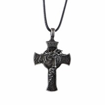 Retro Jesus Gift Christian Accessories Oxidized Christ Medal Religious Savior Pe - £6.82 GBP+