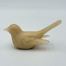Westmoreland Art Glass Frosted Beige Bird Figurine 1.5”x3” Vintage America - $31.50