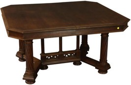 Antique Dining Table Gothic Walnut - $1,929.00