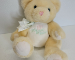 Vintage TB Trading My First &quot;1&quot; Teddy Bear Cream Yellow Baby Rattle Plus... - $18.65