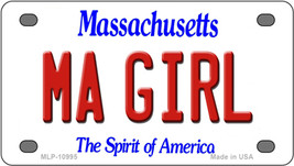 MA Girl Massachusetts Novelty Mini Metal License Plate Tag - $284.59 MXN