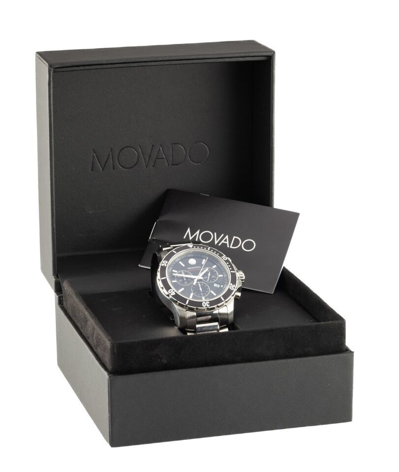 Primary image for Movado Series 800 Men's Quartz Chronograph w/ Box and Papers