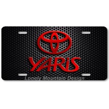 Toyota Yaris Inspired Art Red on Mesh FLAT Aluminum Novelty License Tag Plate - £14.38 GBP