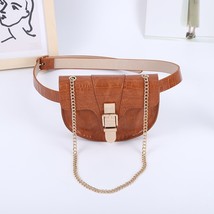 2021  Women Waist Bag Quality PU Leather Belt Bag Designer Chain  Crossbody Ches - £52.32 GBP
