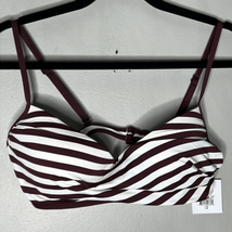 Skye size large, striped padded, bikini top new with tags - $15.68