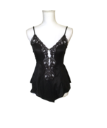 Vintage AVON Black Lace Sexy Teddy One Piece Romper Size S - $29.59