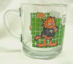 VINTAGE McDonald&#39;s Promo 1978 GARFIELD 3&quot; Collector&#39;s Green GLASS MUG CUP - $16.34