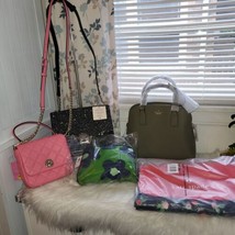 5 Pcs  Kate Spade Handbag, Crossbody, Picnic Blanket, Cosmetic Bag Etc... - $299.00