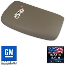 C5 Corvette Center Console Pad Lid Dark Parchment Leather w/ 50th Cross Flag - £193.62 GBP