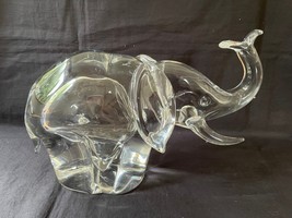 XL VILCA Italian Lead Crystal Large Art Glass Elephant - Artist Signed - £320.63 GBP