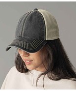Unisex 6 Panel Mid Profile Vintage Trucker Cap - $249.74 MXN