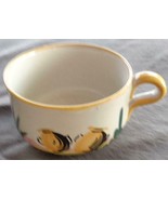 Vintage Hand Crafted Terra Cotta Pottery Coffee Cup - Peru -COLORFUL PAT... - £13.13 GBP