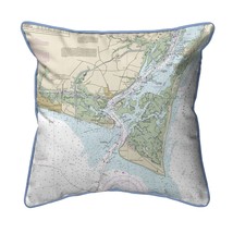 Betsy Drake Baldhead Island, NC Nautical Map Extra Large Zippered Indoor - £62.27 GBP