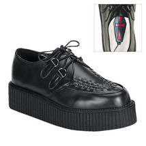 DEMONIA Men&#39;s Gothic Black Leather 2 &quot; Platform Creepers Punk Shoes CRE4... - $1,975.76 MXN