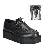 DEMONIA Men&#39;s Gothic Black Leather 2 &quot; Platform Creepers Punk Shoes CRE4... - $1,975.83 MXN