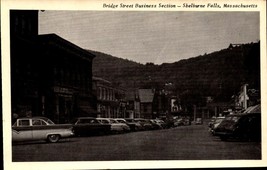 Shelburne Falls Mass Ma - Bridge Street Business SECTION-RPPC Postcard Bk 49 - £4.70 GBP