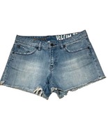 Volcom Womens Shorts Size 7 Cut Offs Stoned Short Blue Jeans Juniors 5 P... - £15.58 GBP
