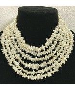 Jose &amp; Maria Barrera Pearl Vintage 6-strand Freshwater Biwa 16&quot; Necklace - $340.55 CAD