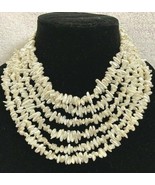 Jose &amp; Maria Barrera Pearl Vintage 6-strand Freshwater Biwa 16&quot; Necklace - £198.58 GBP