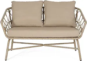 Christopher Knight Home Bruce Love Seats, Light Brown + Beige - $345.99