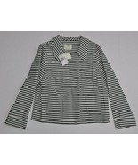 NWT KATE SPADE Audra Striped Jacket Blazer Navy Blue / Cream Women&#39;s Size L - $2,255.67 MXN
